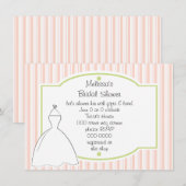 ドレスかわいらしスケッチ 招待状 (正面/裏面)