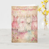 ドレスかわいらしズ誕生日カード カード (黄色い花)