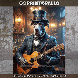 ドレスとギタビクトリアンーの偉大なダン犬 –  薄葉紙