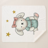 ドレスとリボンでテディ シェルパブランケット (正面(横))