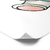 ドレスとリボンのポスター付きテディ ポスター (角)