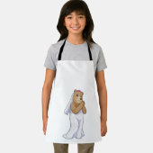 ドレスとヴェールをまとったクマの花嫁 エプロン (インサイチュ)