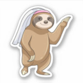 ドレスとヴェールを纏ったスローサとして花嫁 シール (正面)