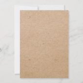 ドレスにイエスと言うRustic Kraft 招待状 (裏面)