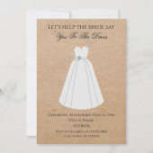 ドレスにイエスを ラスティック クラフト インビテーション (正面)