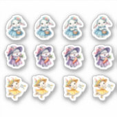 ドレスにイースターガールバンかわいらしニー シール (正面)