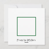 ドレスに動物が入ったホリデーカード シーズンカード (裏面)