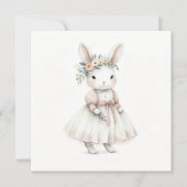 ドレスのウサギ 招待状 (正面)