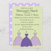 ドレスのスケッチ3点セット 招待状 (正面/裏面)