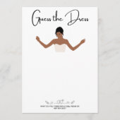 ドレスのブライダルシャワーゲームカード 招待状 (正面)