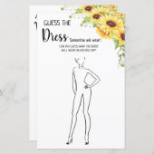 ドレスのブライダルシャワー英語のゲスペインのーム (正面/裏面)