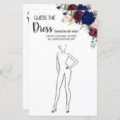 ドレスのブライダルシャワー英語のゲスペインのーム (正面/裏面)