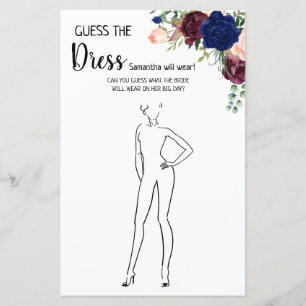 ドレスのブライダルシャワー英語のゲスペインのーム