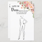 ドレスのブライダルシャワー英語のゲスペインのーム (正面/裏面)