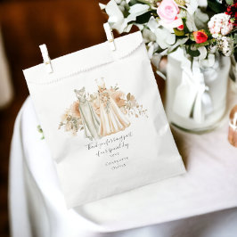ドレスの二つパーソナライズされたの結婚花嫁 フェイバーバッグ
