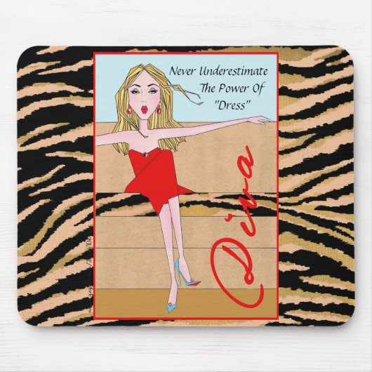 「ドレスの力を過小評価してはいけない!」 マウスパッド (正面)