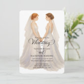 ドレスの結婚花嫁の写真 招待状 (スタンド正面)