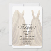 ドレスの結婚花嫁の写真 招待状 (正面)