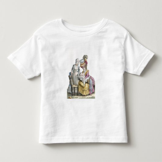 ドレスの若い女性'a la Levite'母乳育児 トドラーTシャツ (正面)