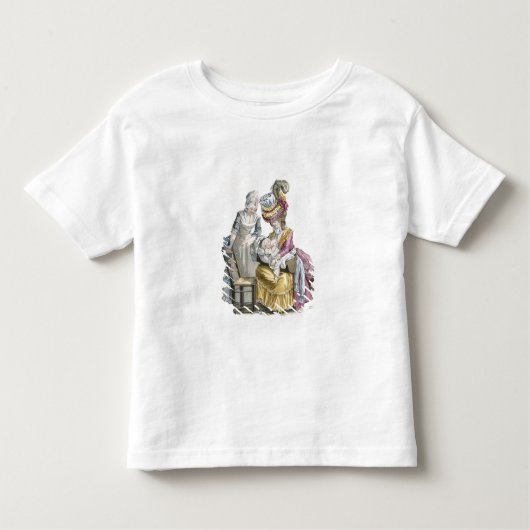 ドレスの若い女性'a la Levite'母乳育児 トドラーTシャツ (正面)