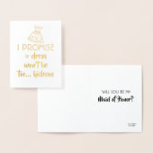 ドレスはあまりないおもしろい- Bridesmaid提案 箔カード (ディスプレー)