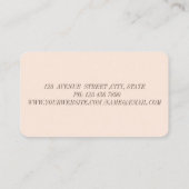 ドレスひまわりフェイク金ゴールド、真珠 名刺 (裏面)