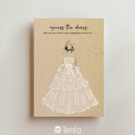 ドレスを当てろ - ブライダルシャワーゲーム 招待状