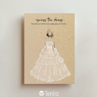 ドレスを当てろ - ブライダルシャワーゲーム 招待状
