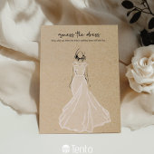 ドレスを当てろ - ブライダルシャワーゲーム 招待状