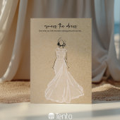 ドレスを当てろ - ブライダルシャワーゲーム 招待状