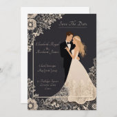 ドレスを思い出結婚す日 招待状 (正面/裏面)