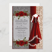 ドレスを思い出結婚す日 招待状 (正面/裏面)