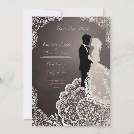 ドレスを思い出結婚す日 招待状 (正面)