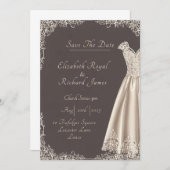 ドレスを思い出結婚す日 招待状 (正面/裏面)