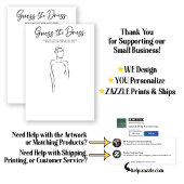 ドレスを描く ブライダルシャワーパーティゲーム 招待状