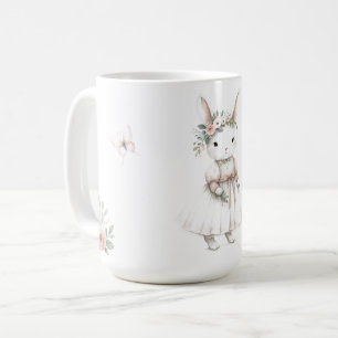 ドレスを着たバニー コーヒーマグカップ