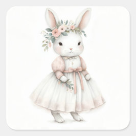 ドレスを着たバニー スクエアシール