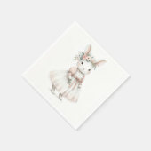 ドレスを着たバニー スタンダードカクテルナプキン (角)