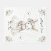 ドレスを着たバニー フリースブランケット (正面(横))