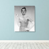 ドレスを着た女性 キャンバスプリント (インサイチュ (ウッドフロア))