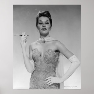 ドレスを着た女性 ポスター