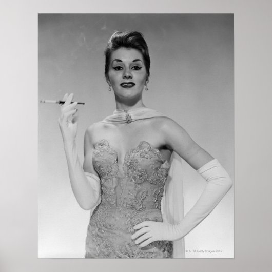 ドレスを着た女性 ポスター (正面)