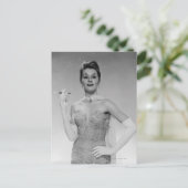 ドレスを着た女性 ポストカード (スタンド正面)