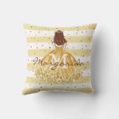 ドレスを着た美しい少女 クッション (裏面)