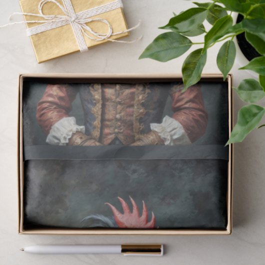 ドレスを着ビクトリアンた立派なエレガント雄鶏 薄葉紙 (ギフト)