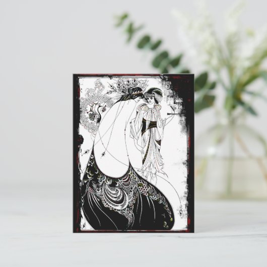 ドレスを着ファンシーた女性 ポストカード (スタンド正面)