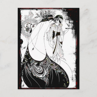 ドレスを着ファンシーた女性 ポストカード