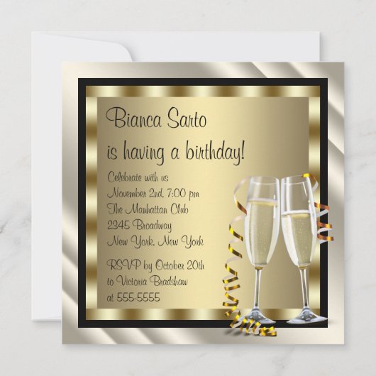 ドレスアップしたパーティー用のレディース ハイヒール シューズ 誕生日 招待状 (裏面)