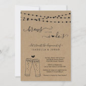 ドレスアップした後、披露宴はせずに二人だけで駆け落ちする 招待状 (正面)