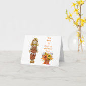 「ドレスアップしておもしろい」する時だ カード (黄色い花)